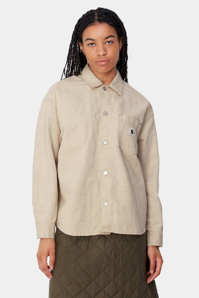 Carhartt WIP Ethel Shirt Jac 'Sullivan' Canvas - Natural rinsed