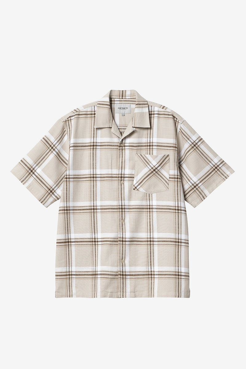 Carhartt WIP S/S Mika shirt check - tonic