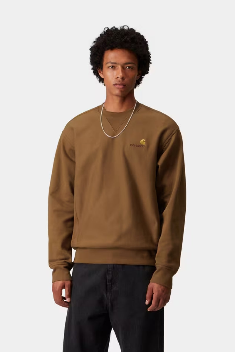 Carhartt WIP American Script Sweat - Hamilton brown
