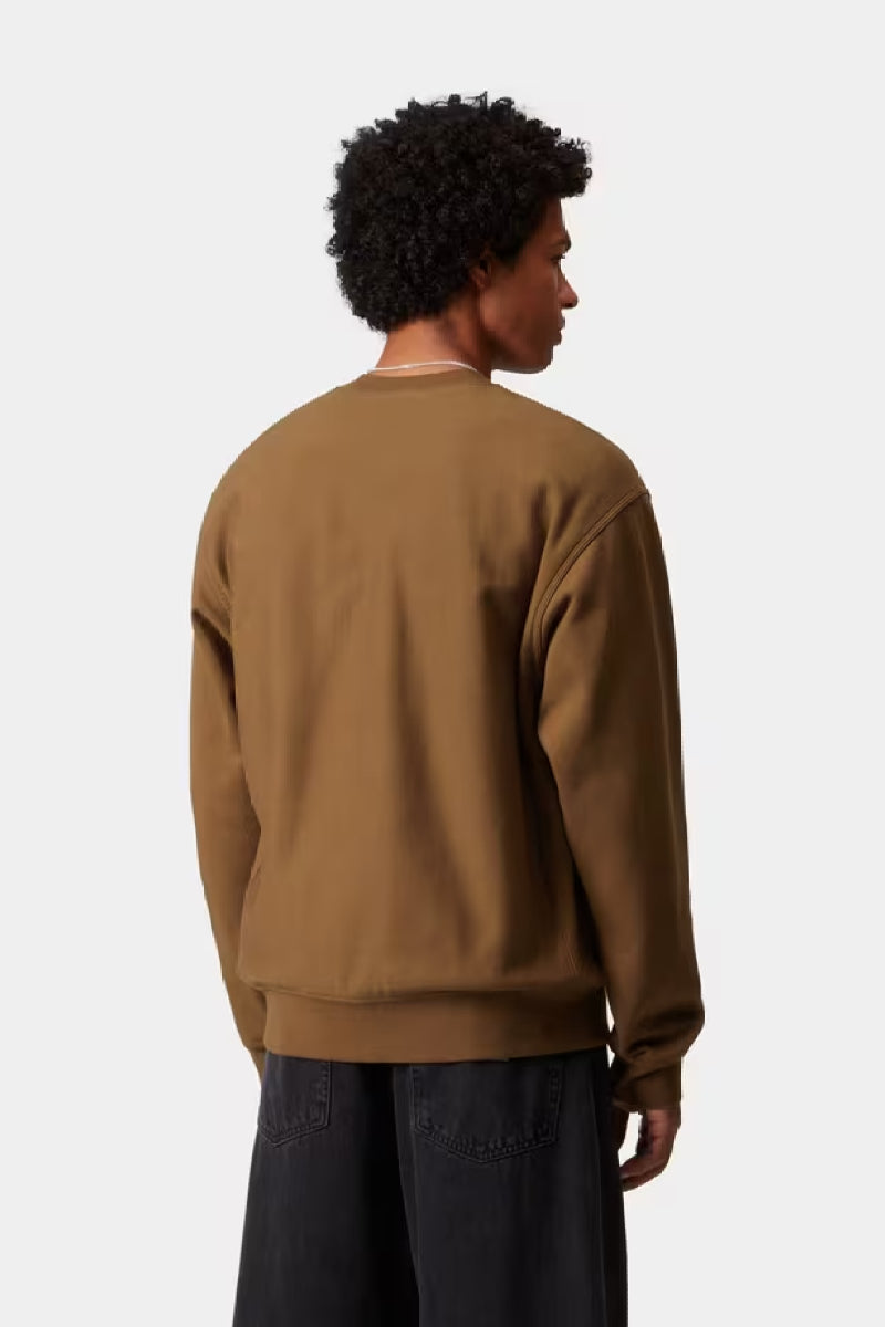 Carhartt WIP American Script Sweat - Hamilton brown