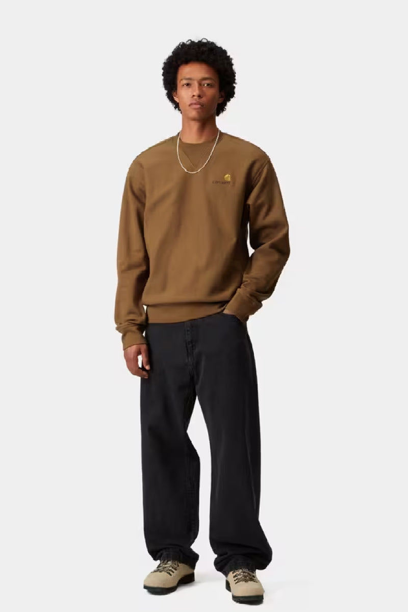 Carhartt WIP American Script Sweat - Hamilton brown