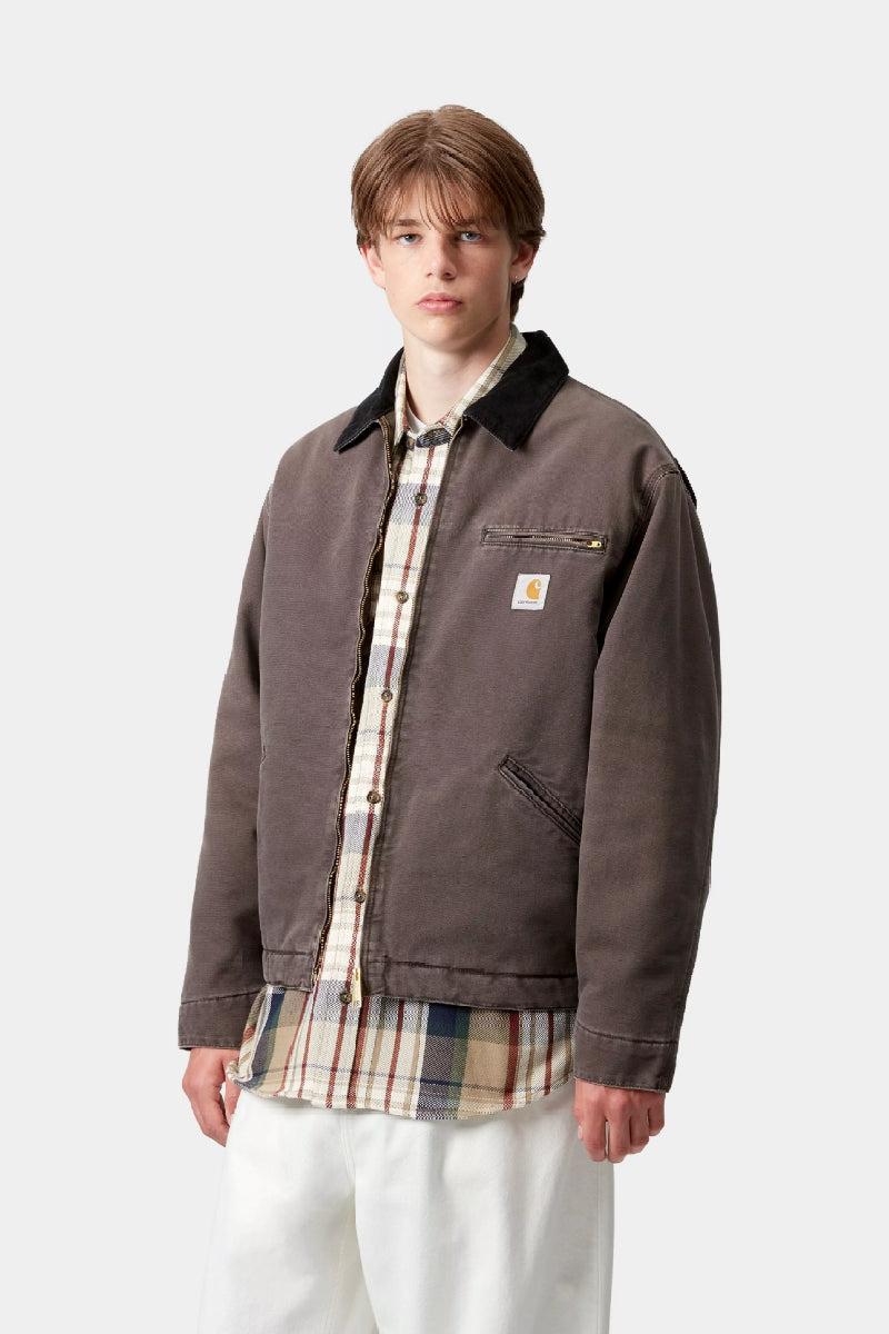 Carhartt WIP Detroit Dearborn Canvas Jacket - tobacco / black
