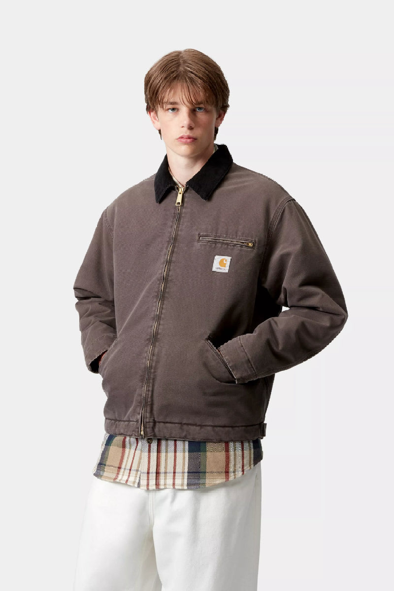 Carhartt WIP Detroit Dearborn Canvas Jacket - tobacco / black