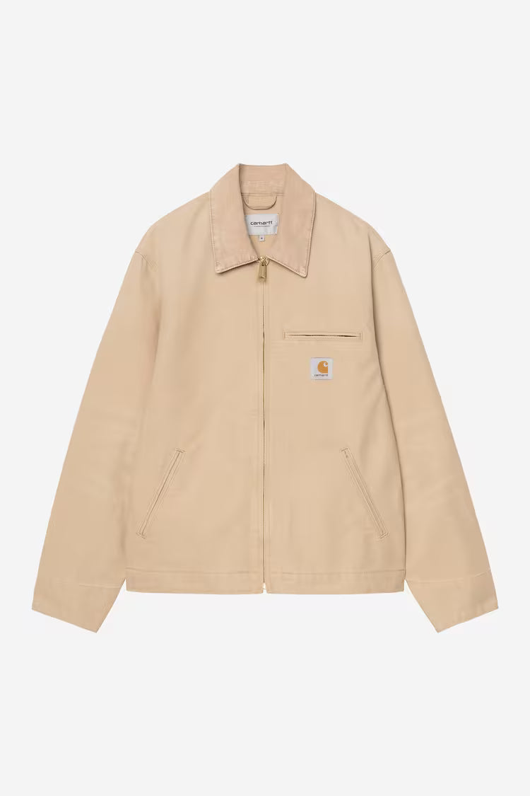 Carhartt WIP Detroit Jacket 'Dearborn' Canvas - Dusty H Brown / Dusty H Brown, stone canvas