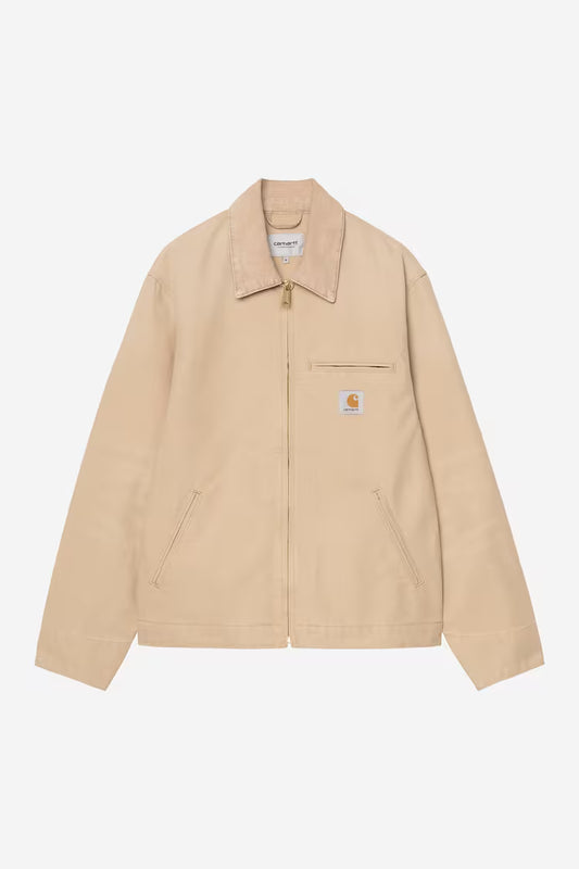 Carhartt WIP Detroit Jacket 'Dearborn' Canvas - Dusty H Brown / Dusty H Brown, stone canvas