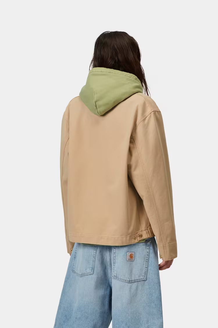 Carhartt WIP Detroit Jacket 'Dearborn' Canvas - Dusty H Brown / Dusty H Brown, stone canvas