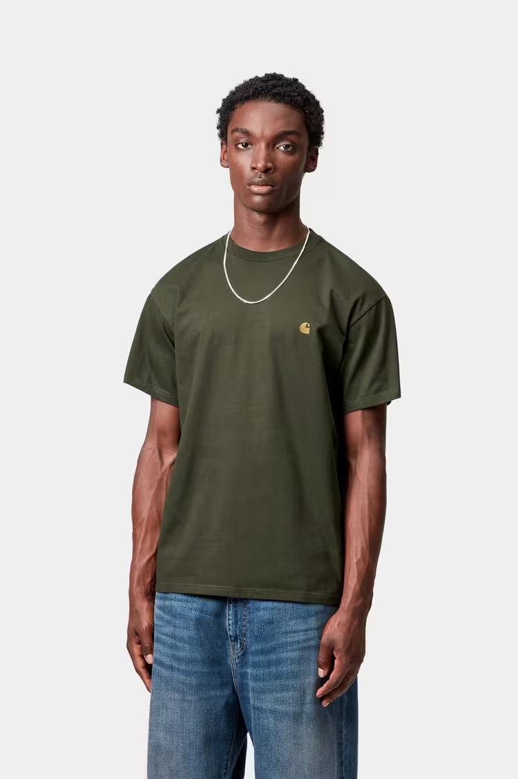Carhartt WIP S/S Chase T-shirt - olive / gold