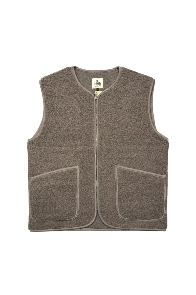 Coldbreaker Pepitco Vest, harmaanruskea villaliivi, edestä