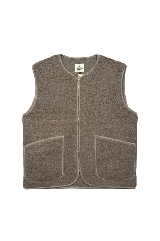 Coldbreaker Pepitco Vest, harmaanruskea villaliivi, edestä
