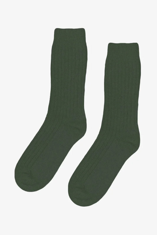 Colorful Standard Merino wool blend sock - emerald green