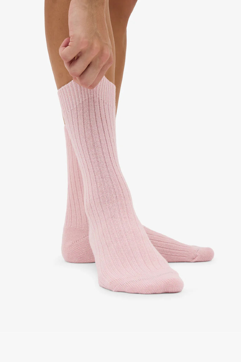 Colorful Standard Merino Wool Blend Sock - faded pink