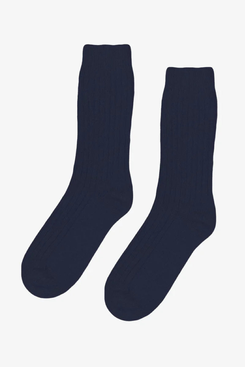 Colorful Standard Merino wool blend sock - navy blue