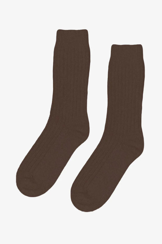 Colorful Standard Merino wool blend sock - coffee brown