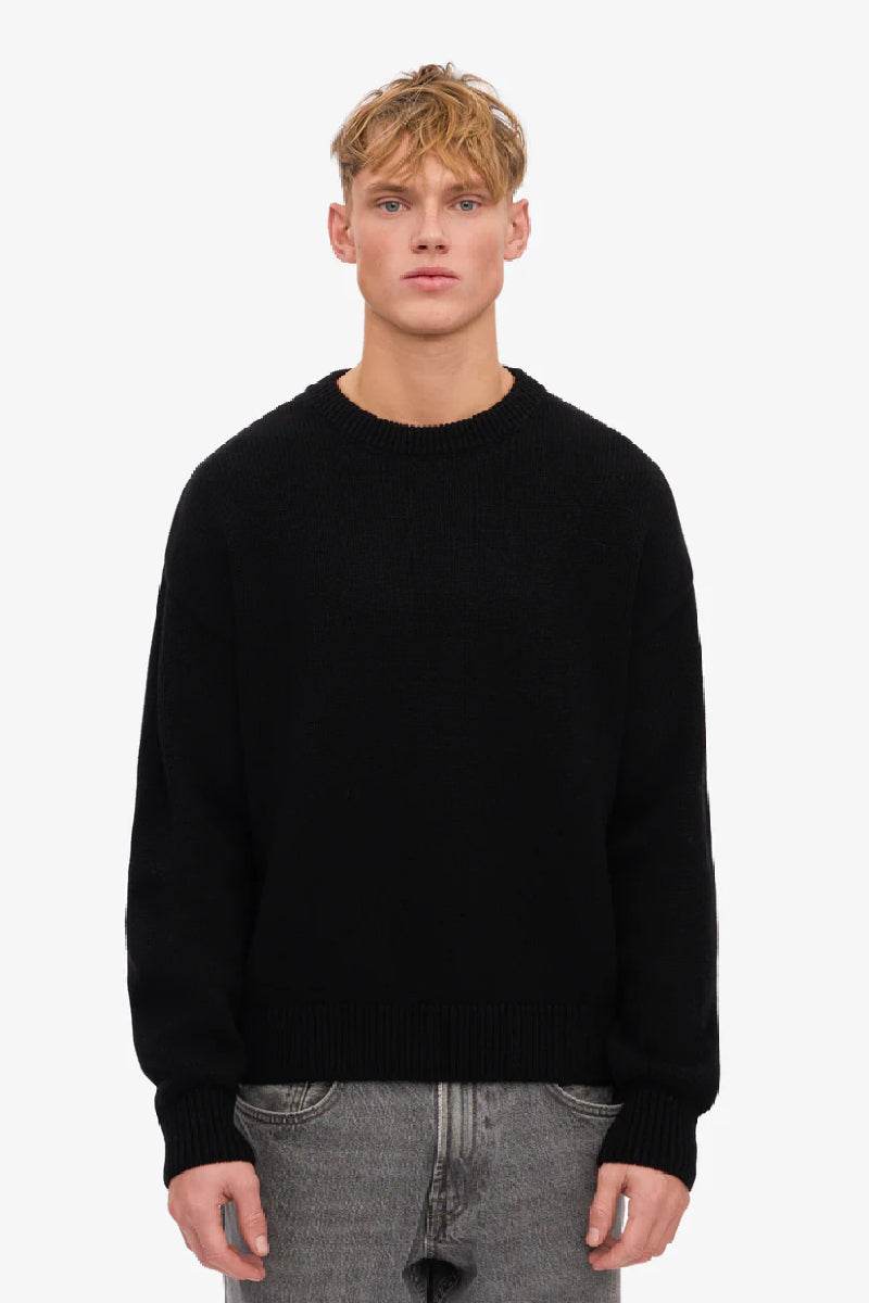 Colorful Standard Oversized Merino Wool Crew - deep black