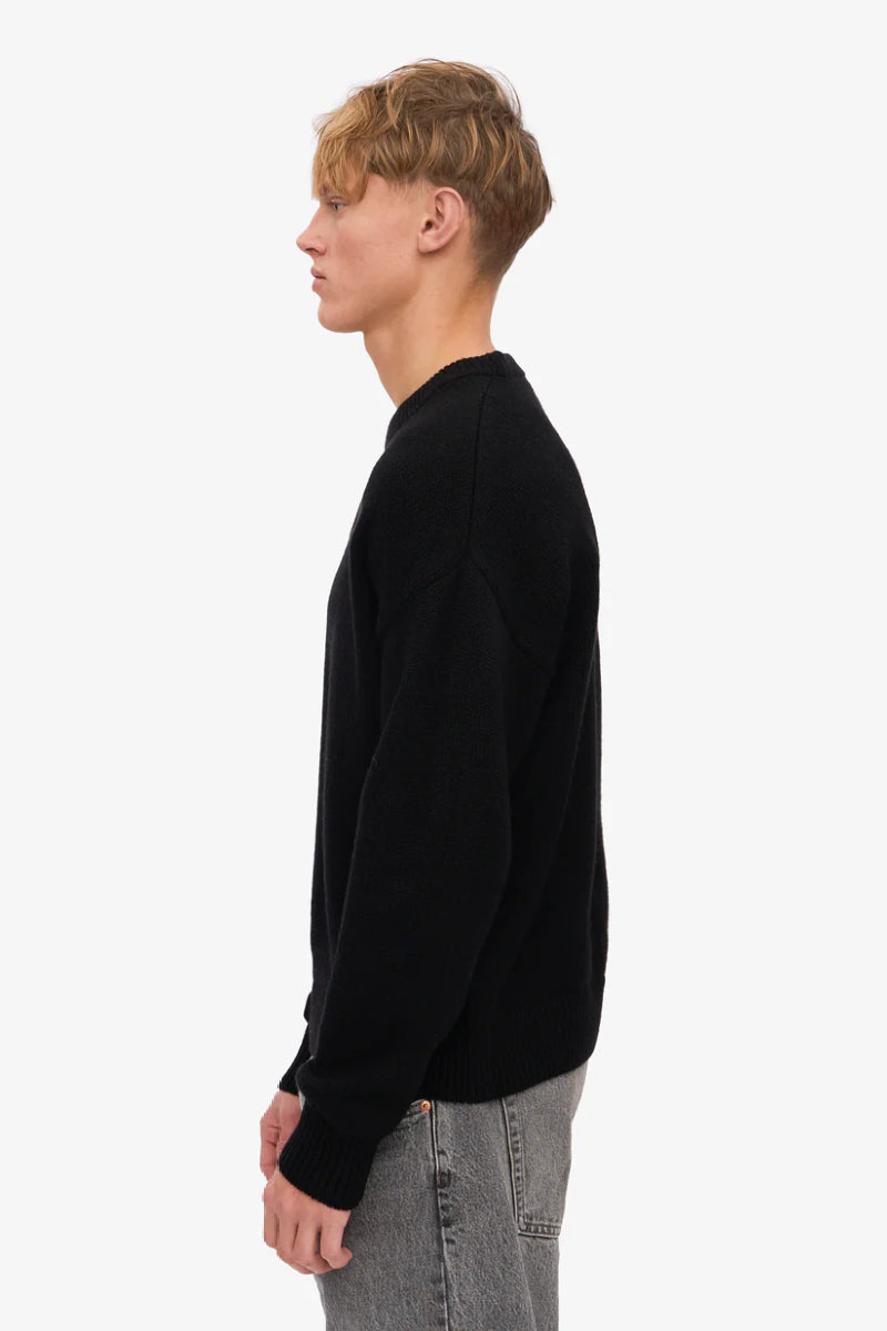 Colorful Standard Oversized Merino Wool Crew - deep black