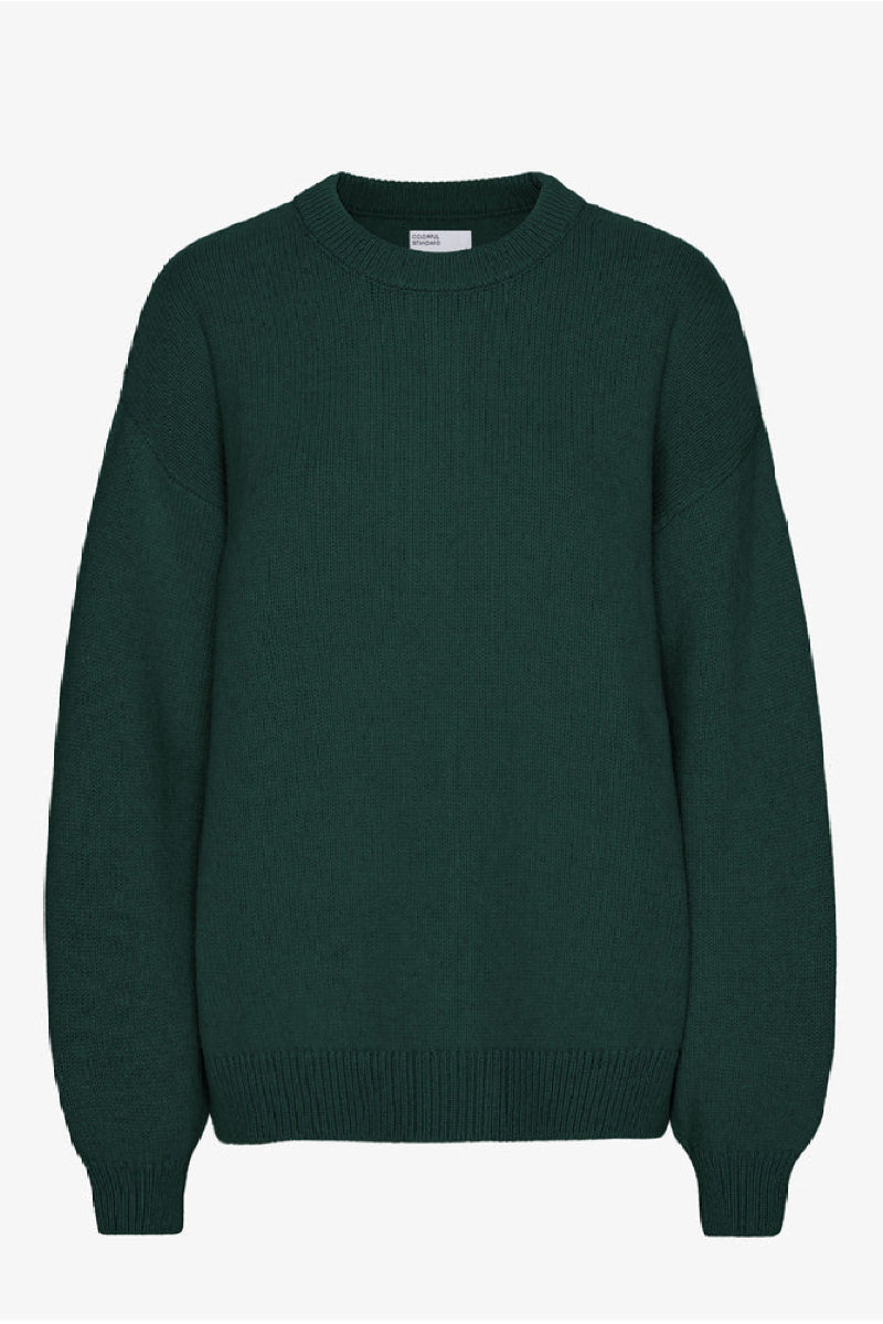 Colorful Standard Oversized Merino Wool Crew - emerald green