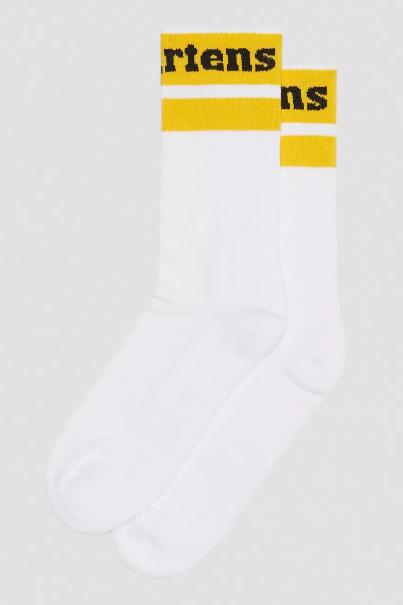 Dr. Martens Athletic logo socks - white/yellow