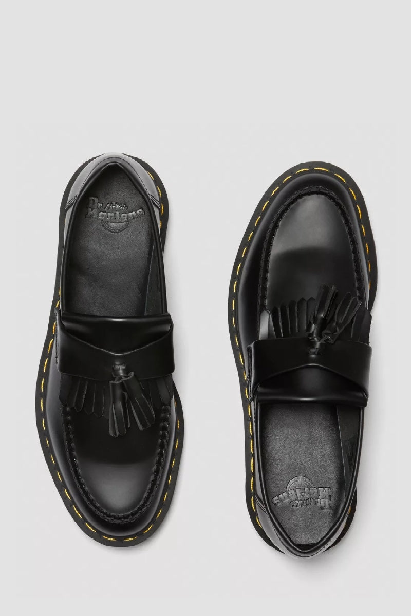 Dr. Martens Adrian Yellow Stitch Smooth - black