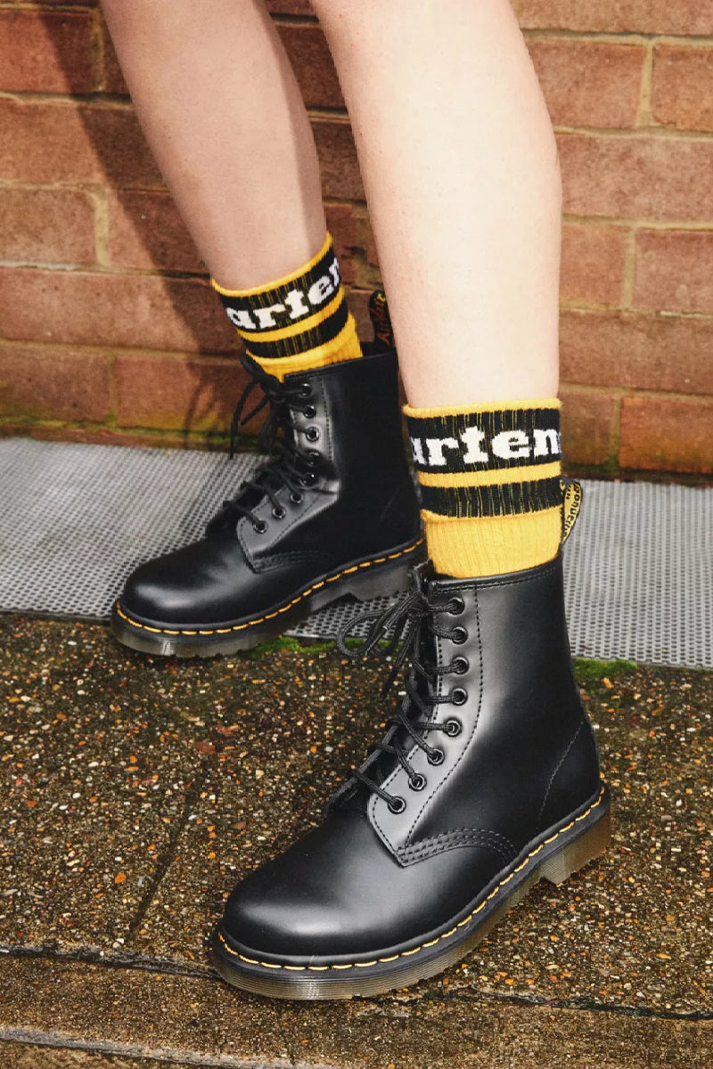 Dr. Martens Athletic logo socks - white/yellow 