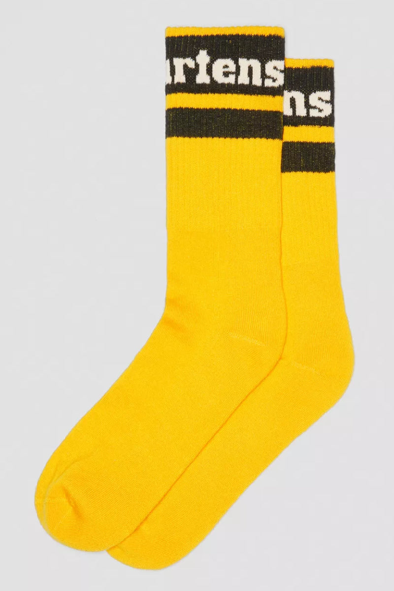Dr. Martens Athletic logo socks - white/yellow