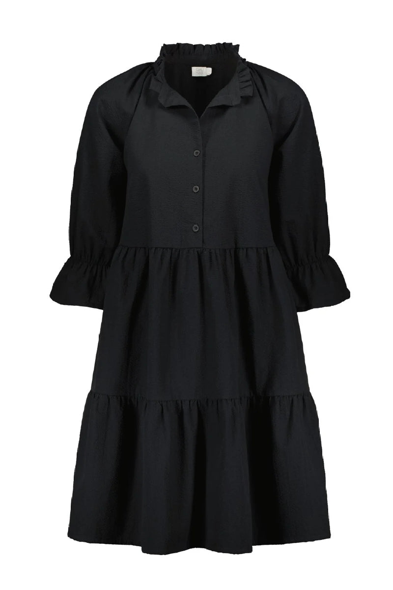 Gauhar Ruffled Dress - black