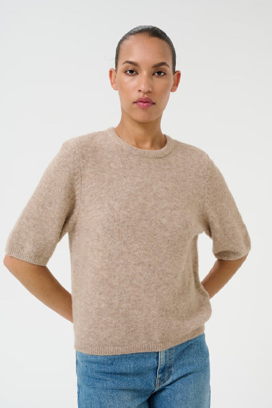 Gestuz AlphaGZ ss tee - warm sand melange