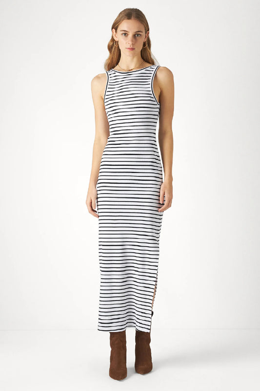 Gestuz DrewGZ SL reversible dress - black / white stripe