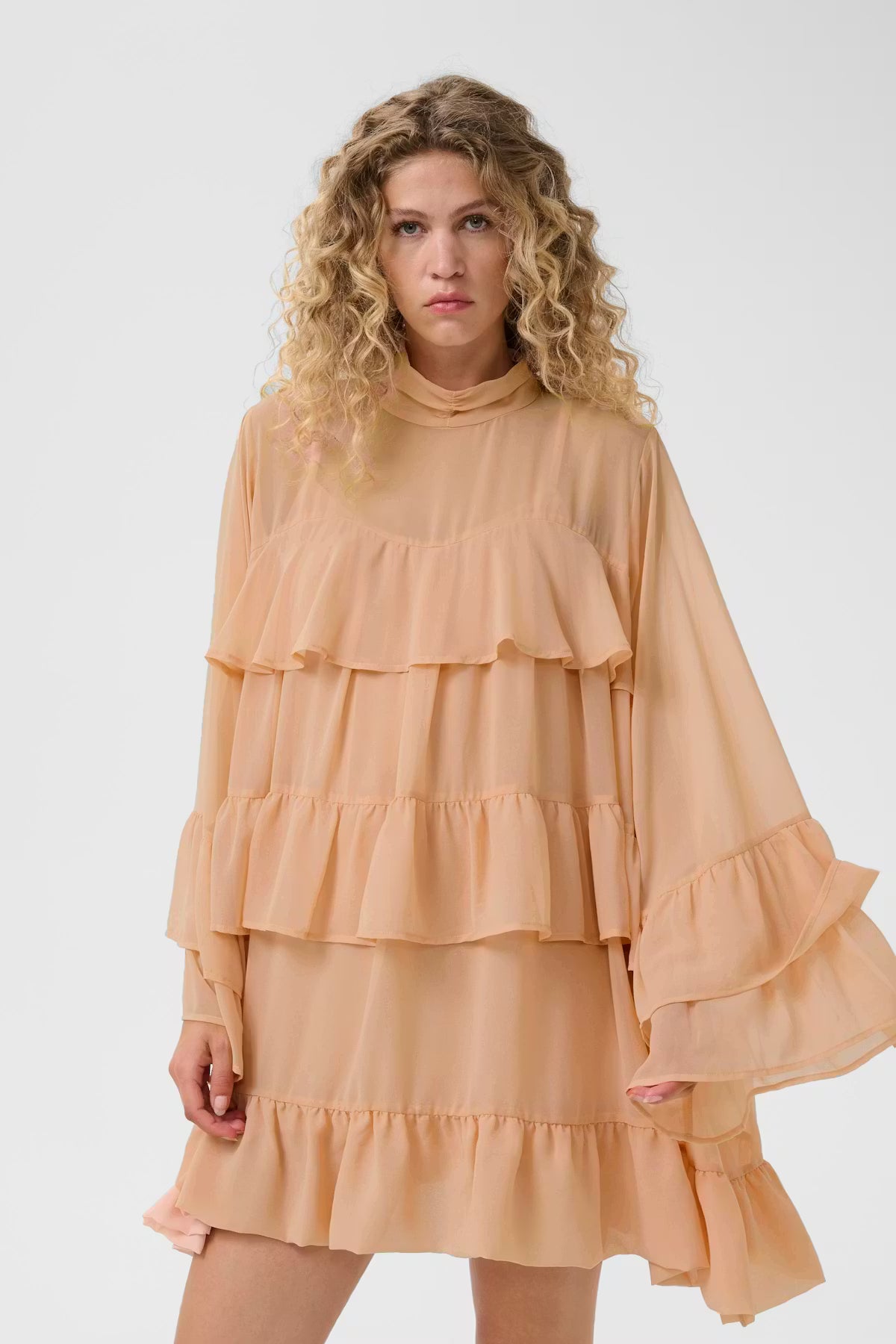 Gestuz GZchiffany short dress - maple sugar