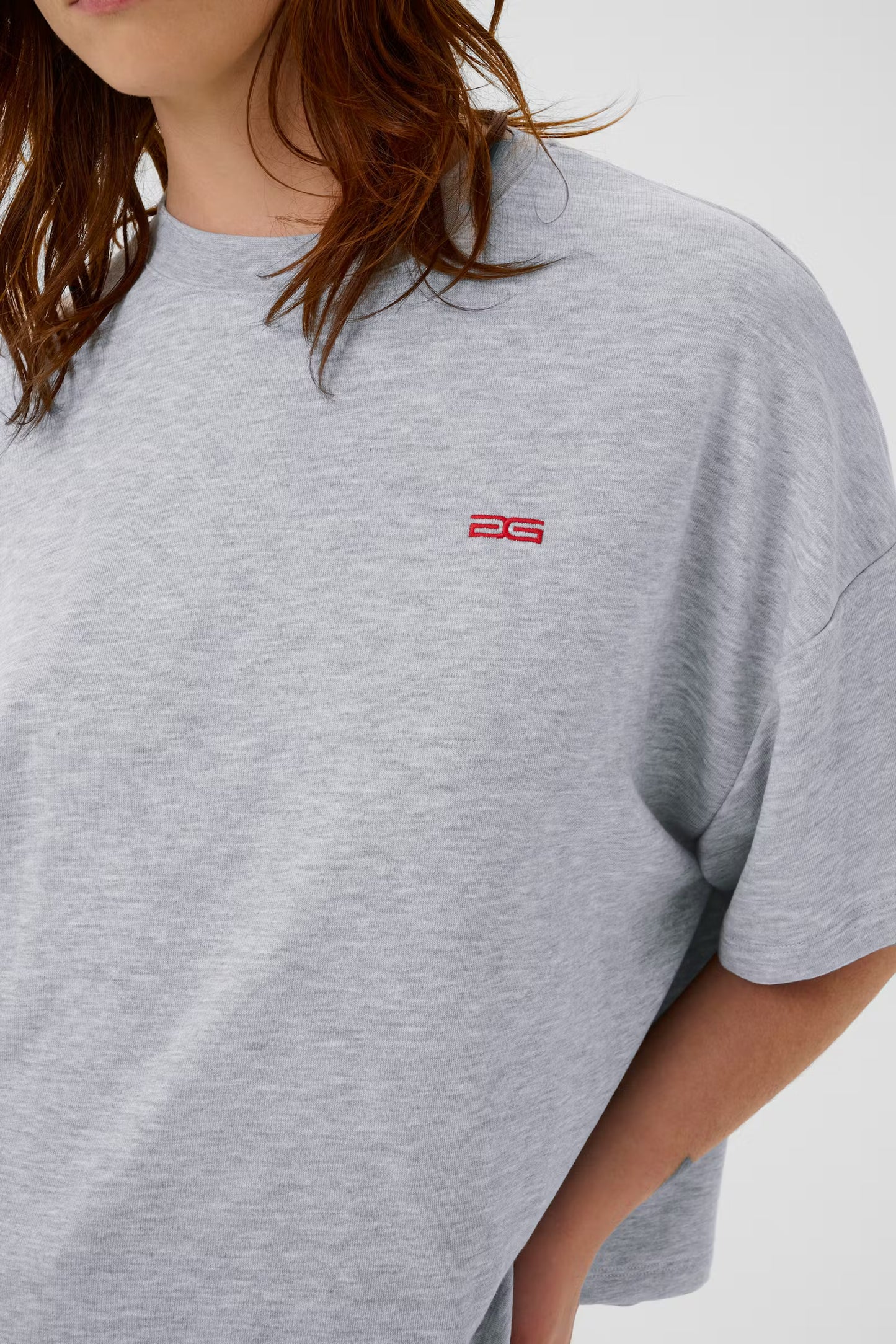 Gestuz GZgilsa seat tee - ultra light grey melange