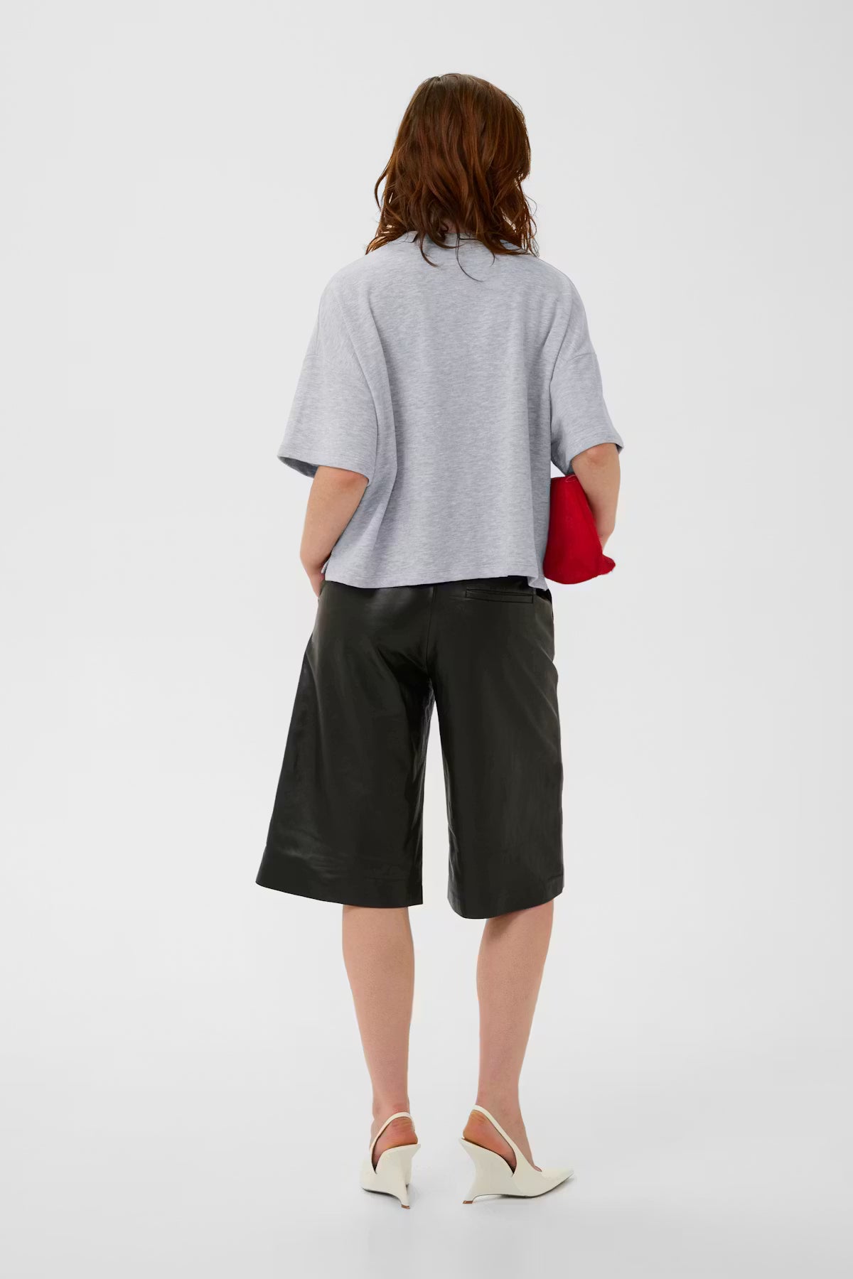 Gestuz GZgilsa seat tee - ultra light grey melange