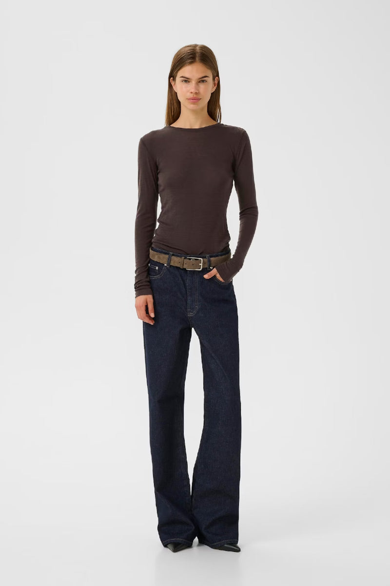 Gestuz GZninia ls wool roundneck - molé