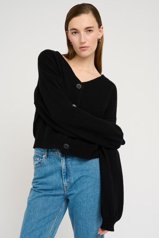 Gestuz ManziGZ wool cardigan - black