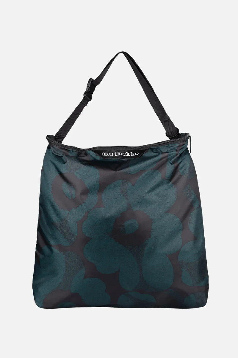 Marimekko Neat Crossbody Unikko L laukku - musta/tummanvihreä