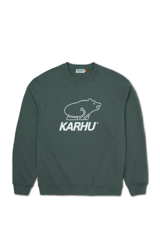 Karhu Basic Logo sweatshirt - Dark forest / Bright white