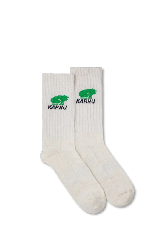 Karhu Classic logo sock - Lily white / Island green