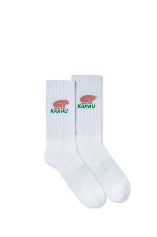 Karhu Classic logo sock - bright white / lilas