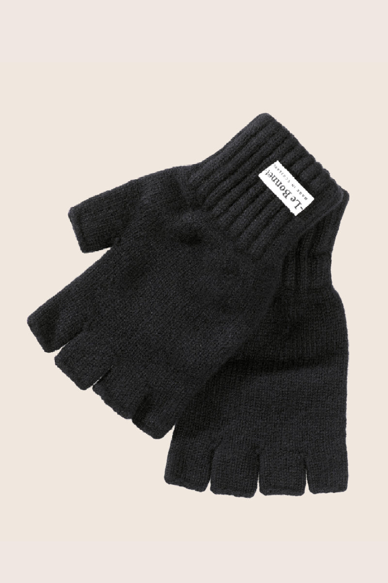 Le Bonnet Gloves Fingerless - onyx