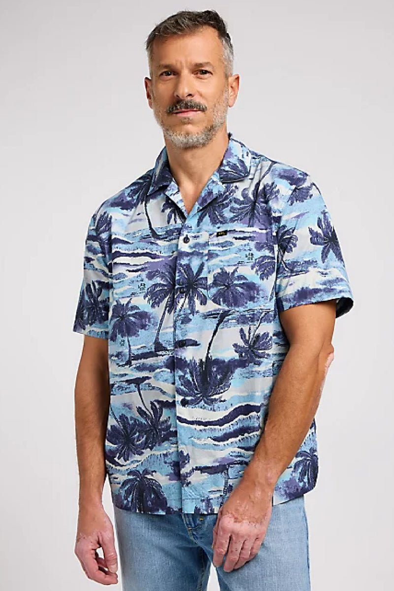 Lee 101 Camp shirt - drama blue