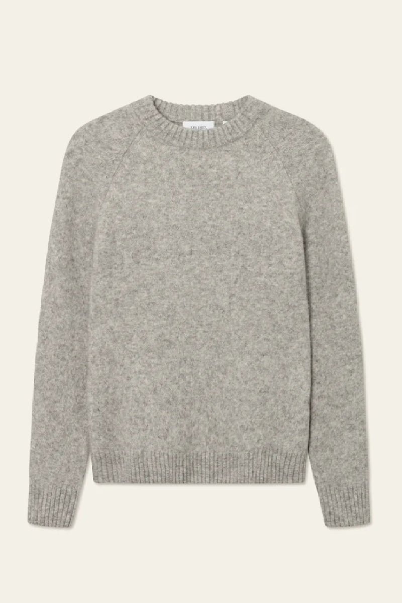 Les Deux Gilbert Roundneck Knit - light grey melange