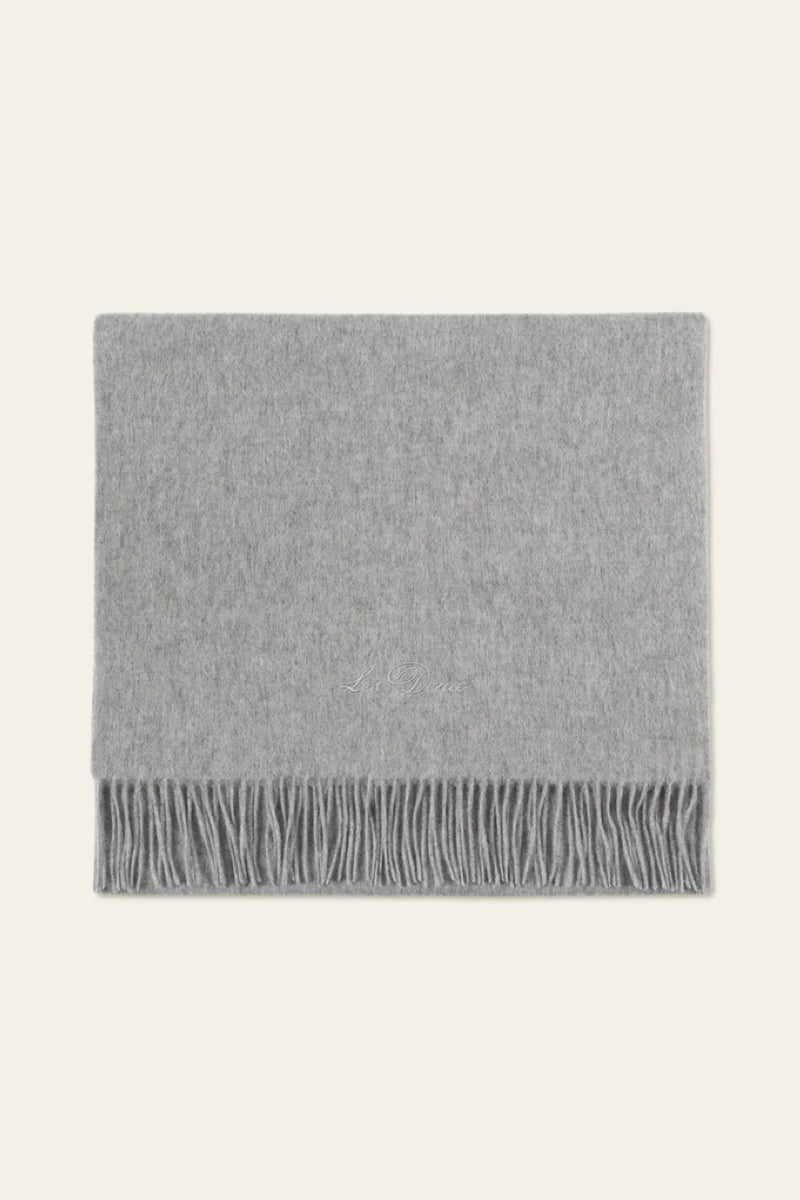 Les Deux Wayne Wool Scarf - light grey melange