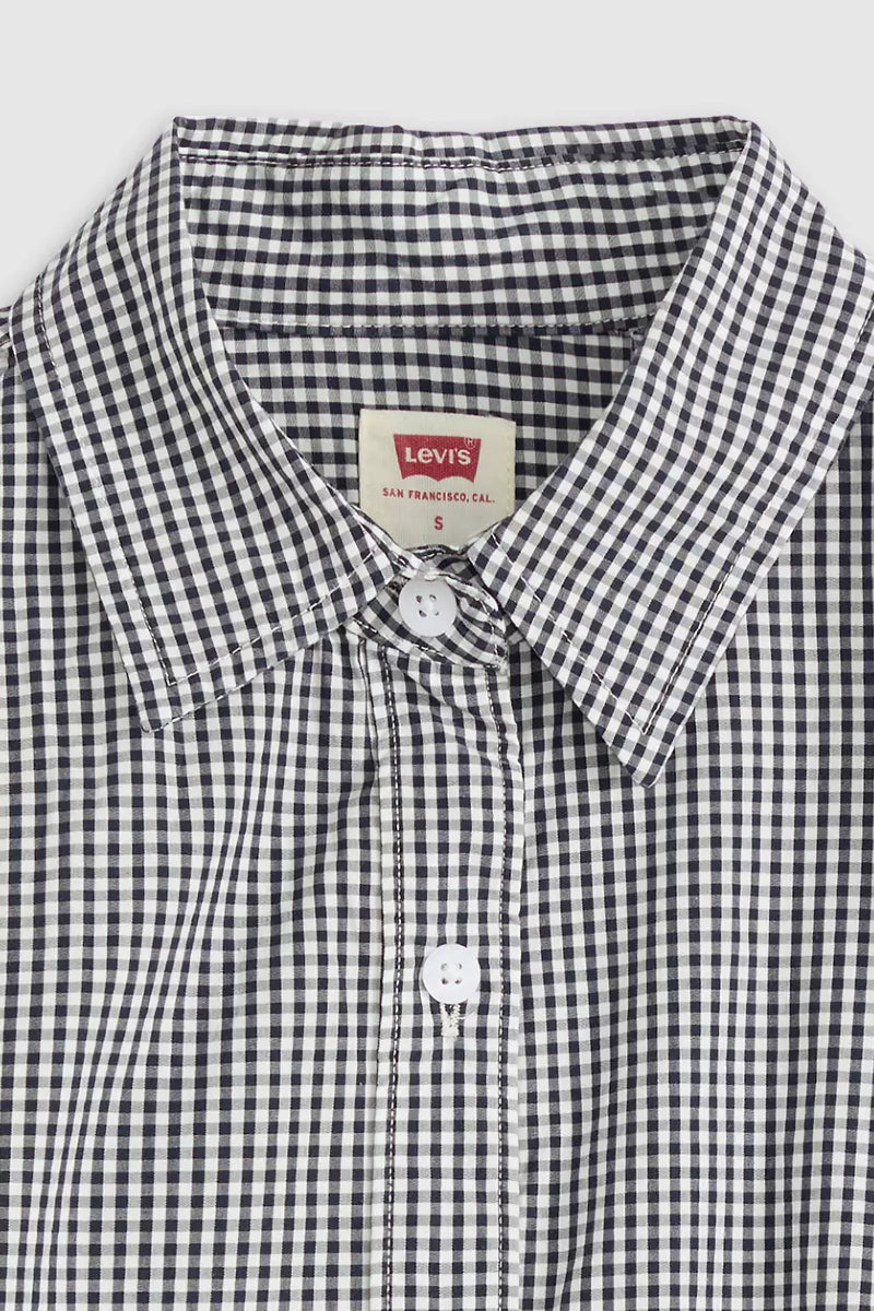 Levi's Cropped Harlie shirt - Hedi Micro Gingham Cloud Dancer