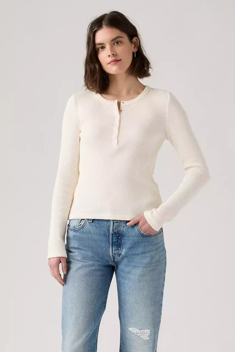 Levi’s Dry goods Henley Waffle - Gardenia