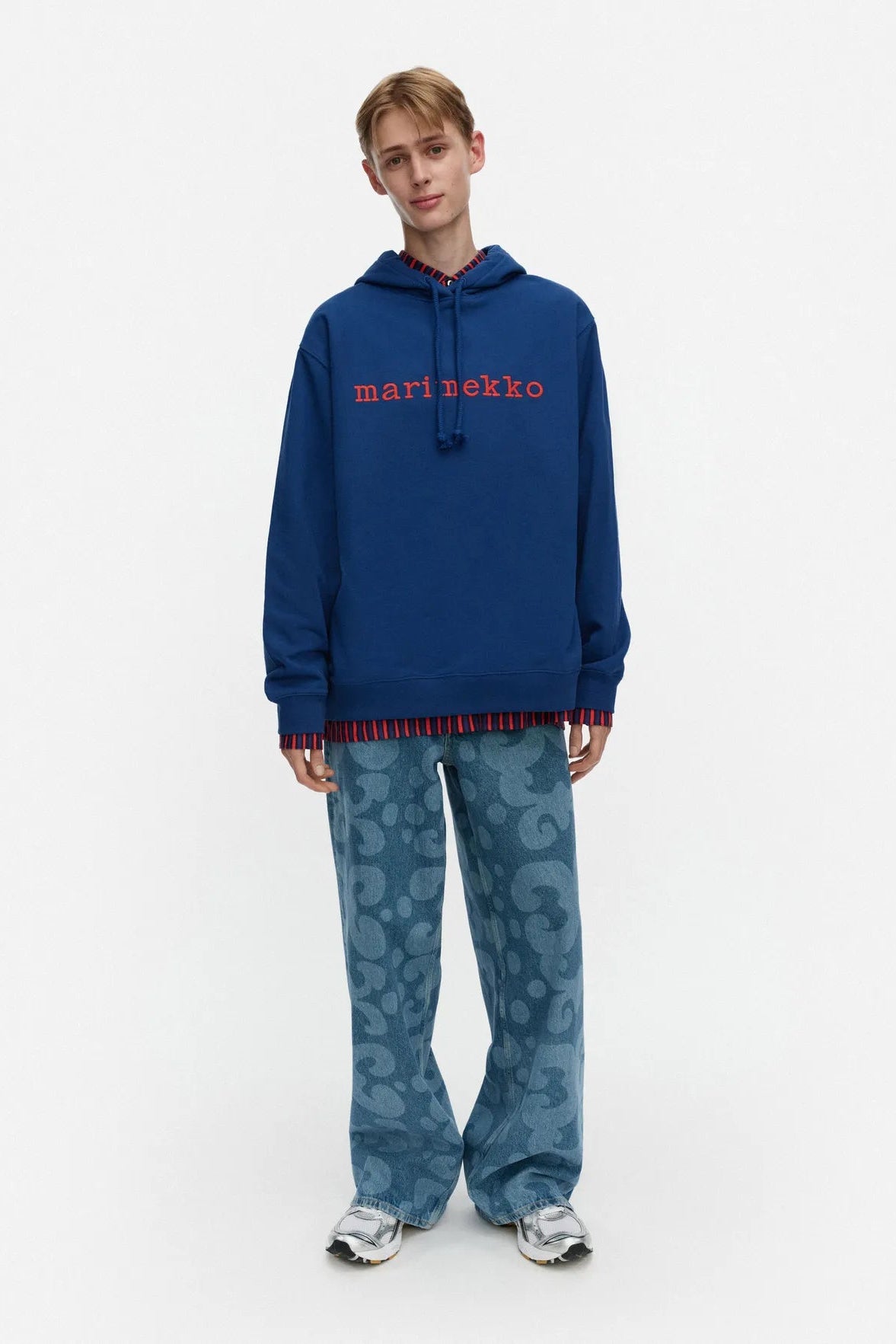 Marimekko Termi Logo Placement Kioski huppari - tummansininen / punainen