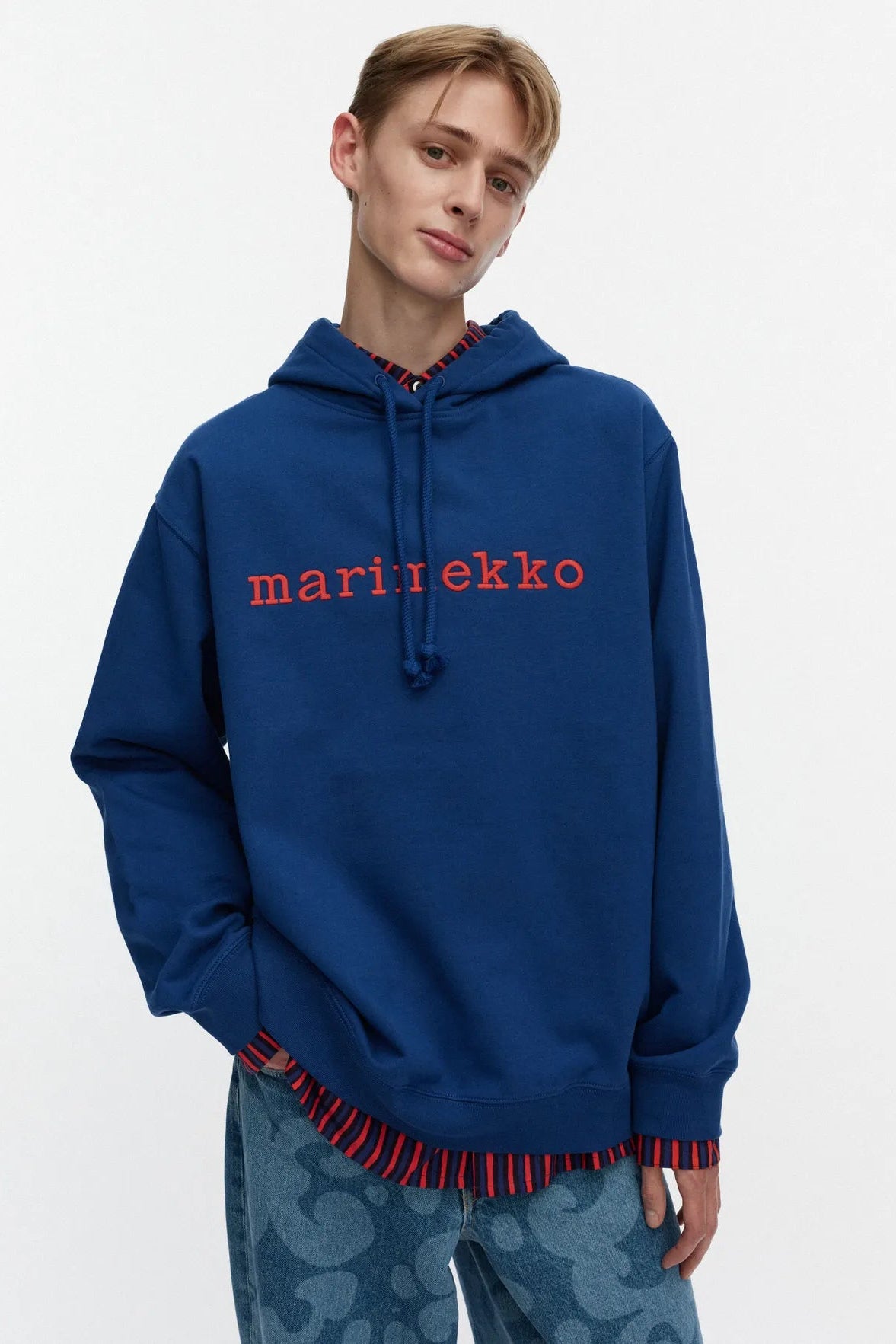 Marimekko Termi Logo Placement Kioski huppari - tummansininen / punainen