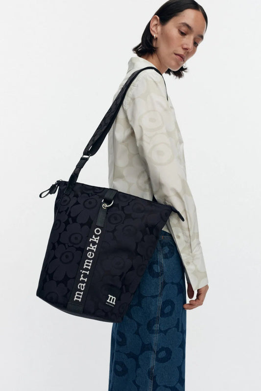 Marimekko All Day Bucket Unikko olkalaukku - sininen / tummansininen