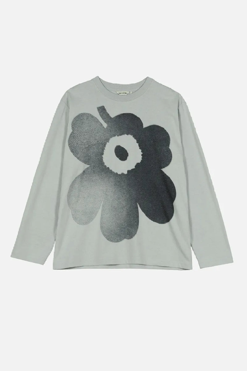 Marimekko Biitti Unikko placement paita - harmaa/musta