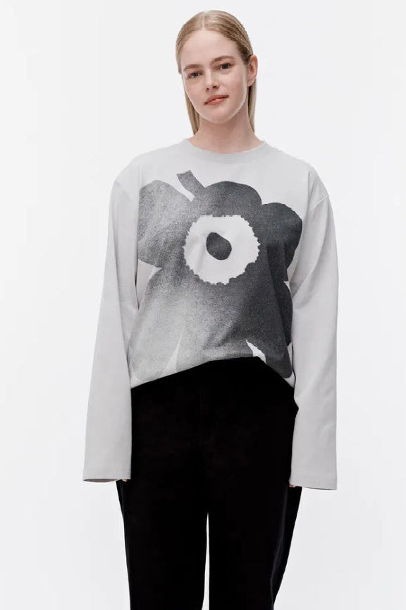 Marimekko Biitti Unikko Placement Paita Harmaa musta INCH Marimekko Biitti Unikko Placement Paita Harmaa musta INCH