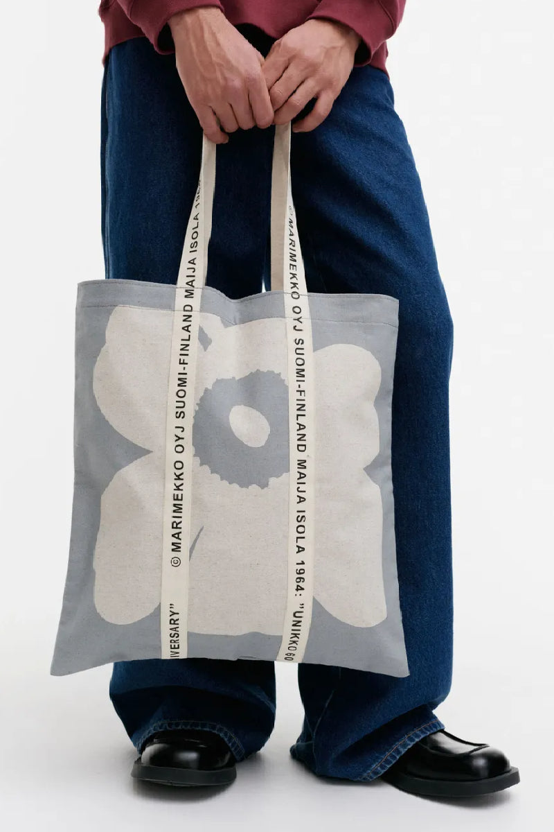 Marimekko Carrier Midi Unikko - vaaleansininen / luonnonvalkoinen