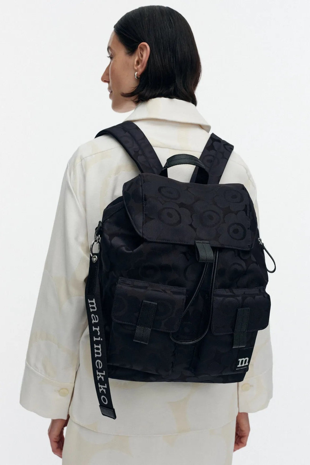 Marimekko Everything Backpack L Unikko reppu - tummansininen