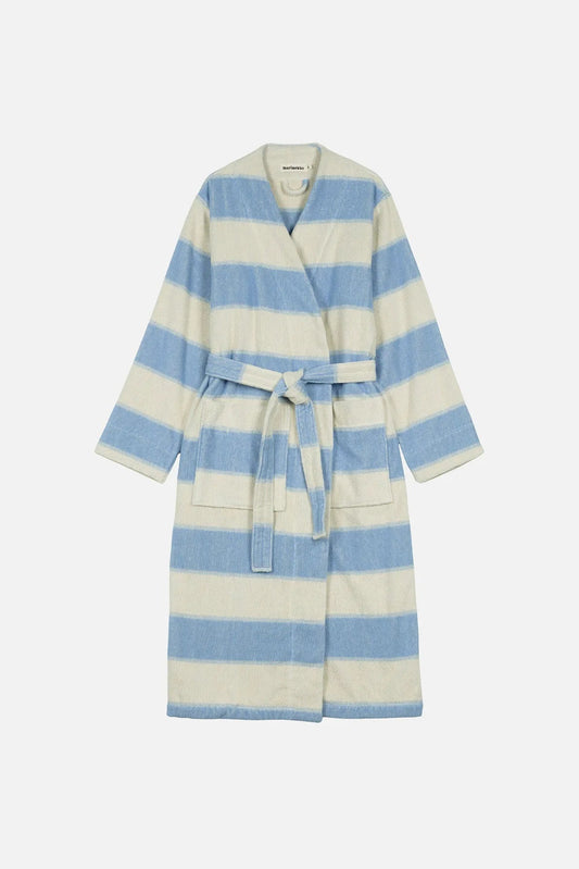 Marimekko Galleria kylpytakki - vaaleansininen / luonnonvalkoinen